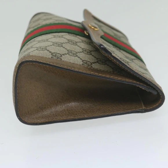 GUCCI GG Supreme Web Sherry Line Clutch Bag - Picture 5 of 15